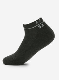 Pack Of 2 Antra White Solid Mens Ankle Length Socks