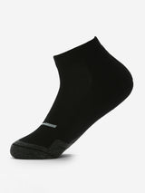 Pack Of 2 Black White Solid Mens Ankle Length Socks