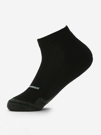 Pack Of 2 Black White Solid Mens Ankle Length Socks