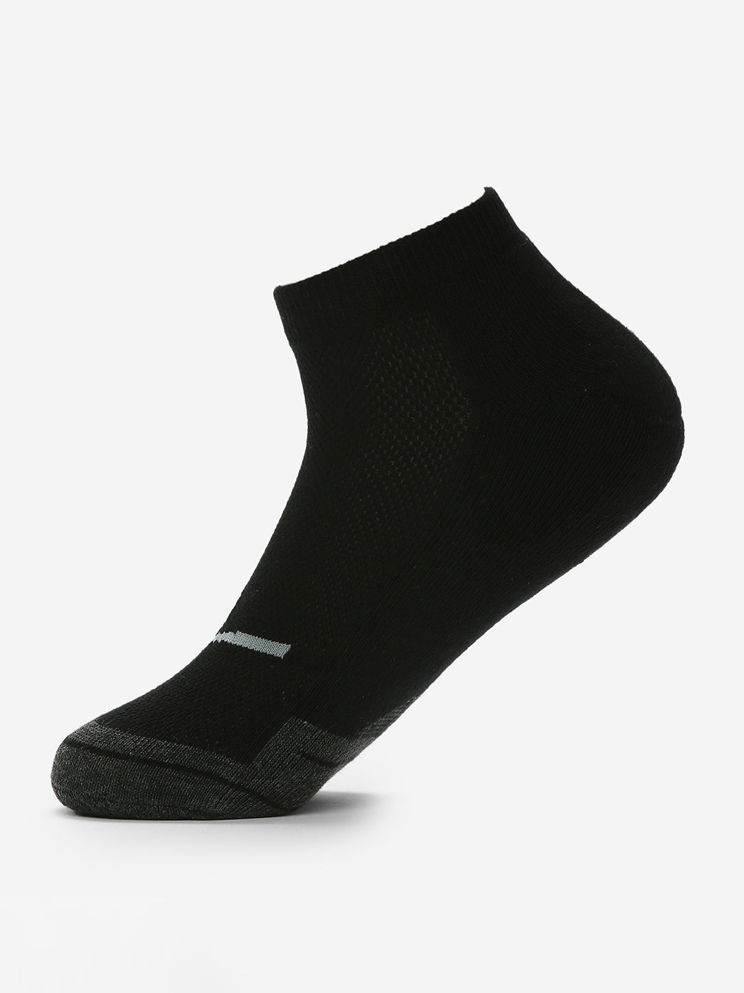 Pack Of 2 Black White Solid Mens Ankle Length Socks