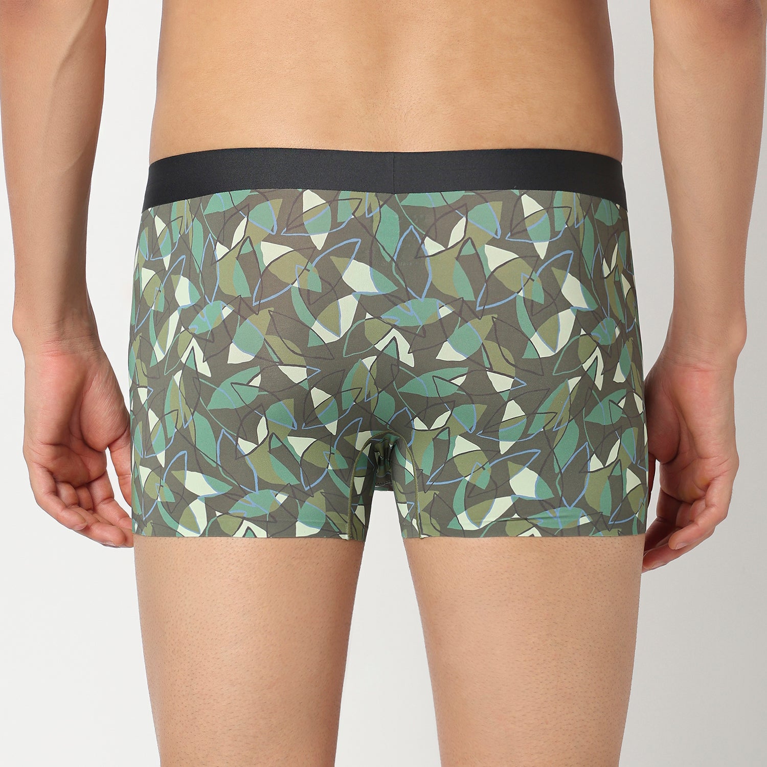 Underjeans Olive Nylon Blend Trunk