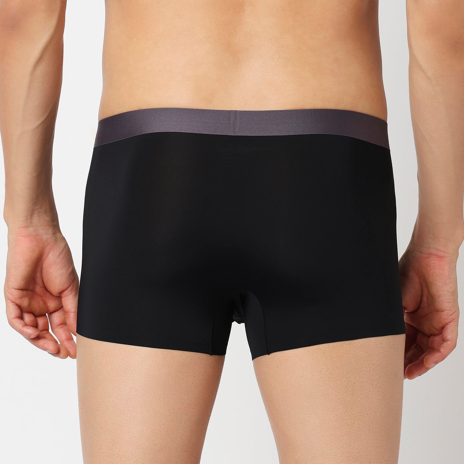 Underjeans Black Nylon Blend Trunk