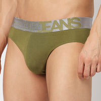 Underjeans Olive Cotton Blend Brief