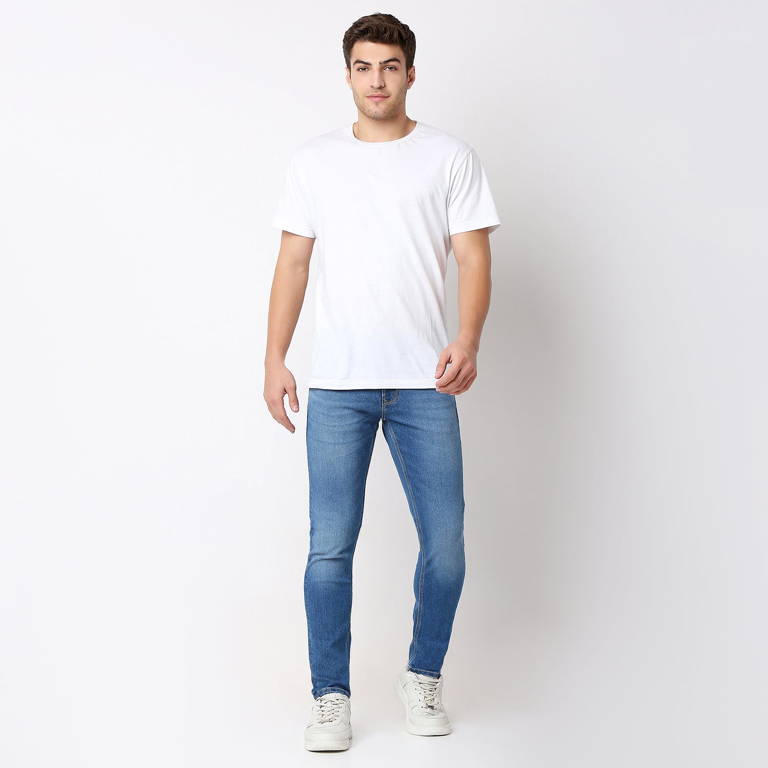 Spykar Blue Slim Fit Low Rise Jeans For Men