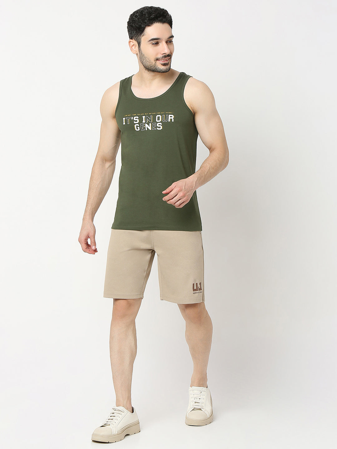 Underjeans by Spykar Men Premium Olive Fashion Vest