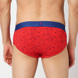 Underjeans Pack Of 2 Cotton Blend Print Mid-Rise Briefs