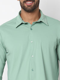 Men Shirt Green Slim Fit