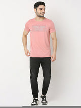 Underjeans by Spykar Men Premium Pink T-shirt