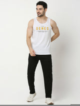 Underjeans by Spykar Men Premium White Fashion Vest