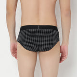 Underjeans Dark Grey Check Ultrasoft Brief
