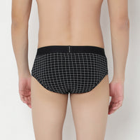 Underjeans Dark Grey Check Ultrasoft Brief