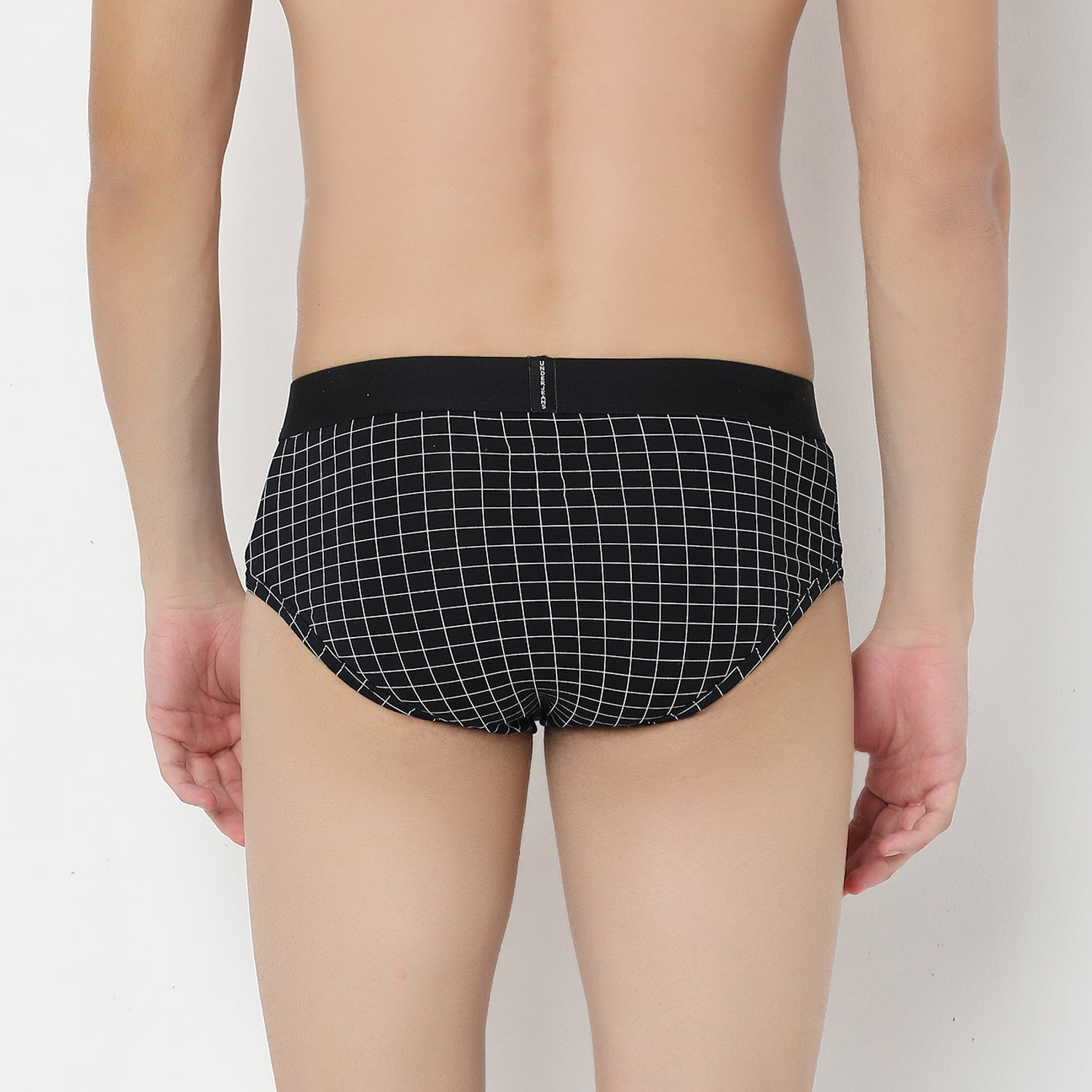 Underjeans Dark Grey Check Ultrasoft Brief