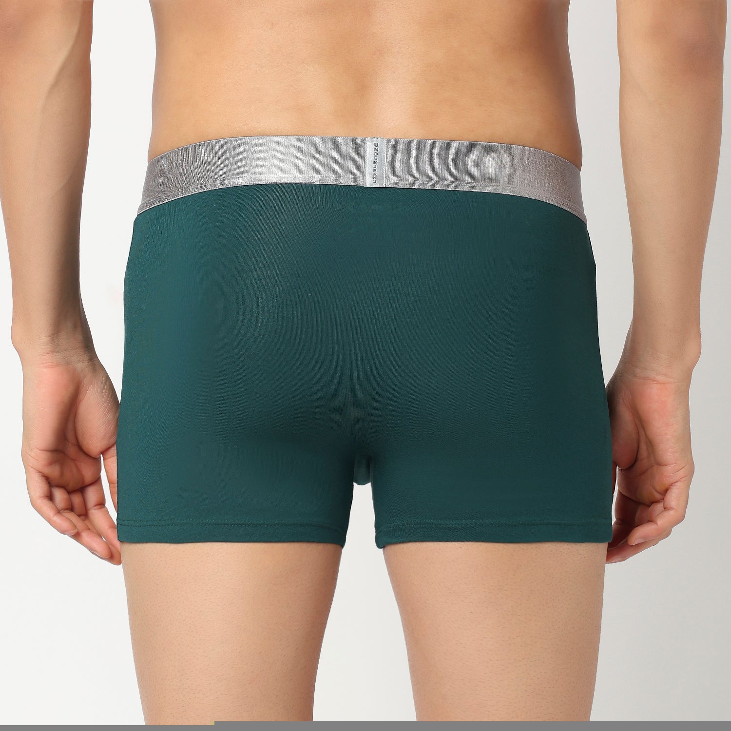 Underjeans Green Cotton Blend Trunk