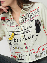 Women Ecru Regular Fit Casual Shirt