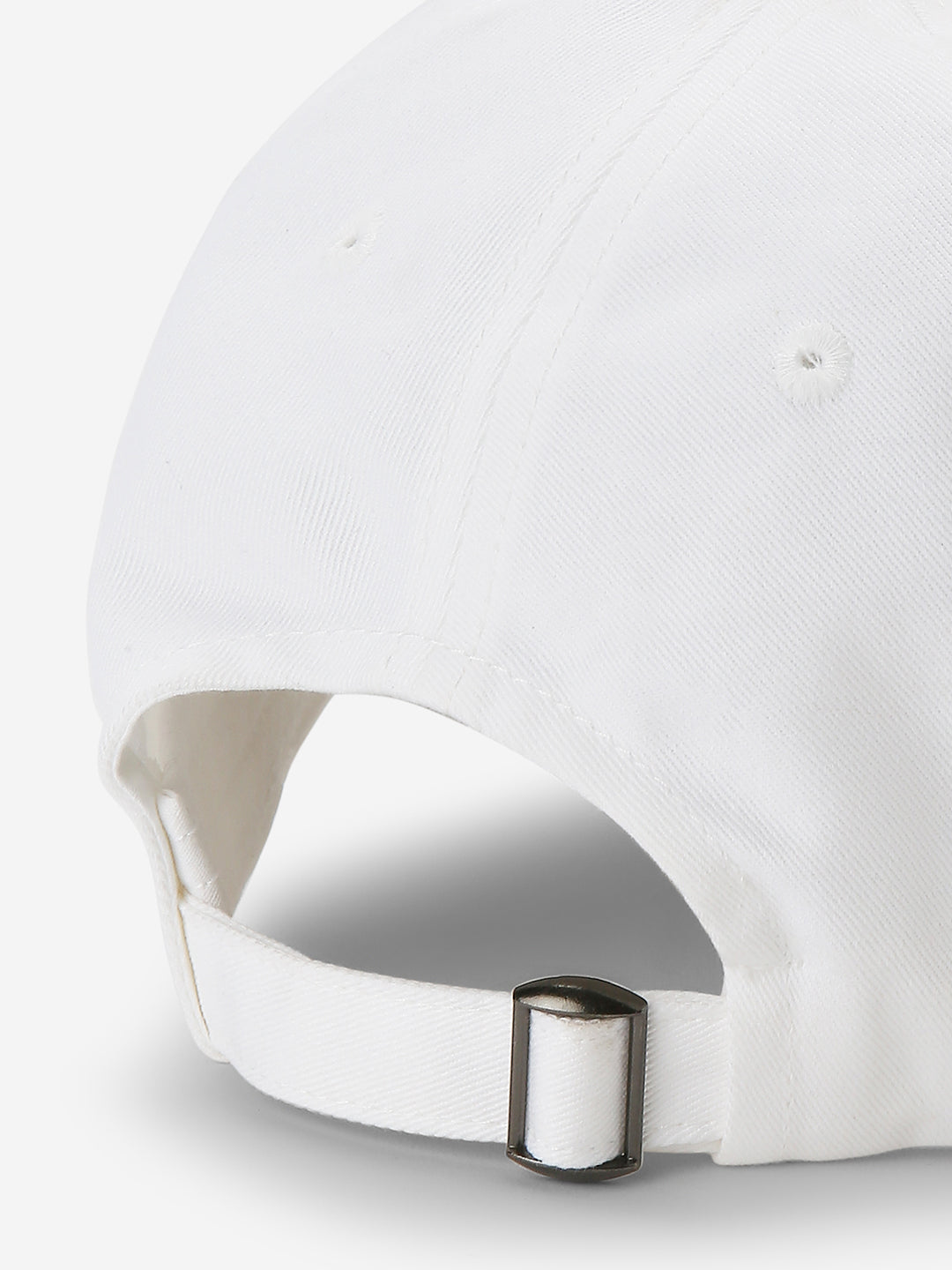 Men White Beige Solid Cap