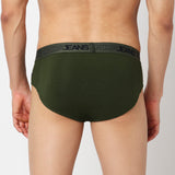 Underjeans Pack Of 3 Cotton Blend Solid Mid-Rise Briefs