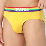 Underjeans Pack Of 2 Cotton Blend Solid Mid-Rise Briefs