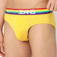 Underjeans Pack Of 2 Cotton Blend Solid Mid-Rise Briefs