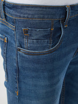 Men Kano Jeans Slim Fit Dark Blue Mid Rise