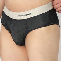 Underjeans Black Regular Fit Ultrasoft Brief