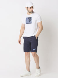 Underjeans Shorts Regular Fit Navy Mid-Rise