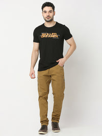 Underjeans by Spykar Men Premium Black T-shirt