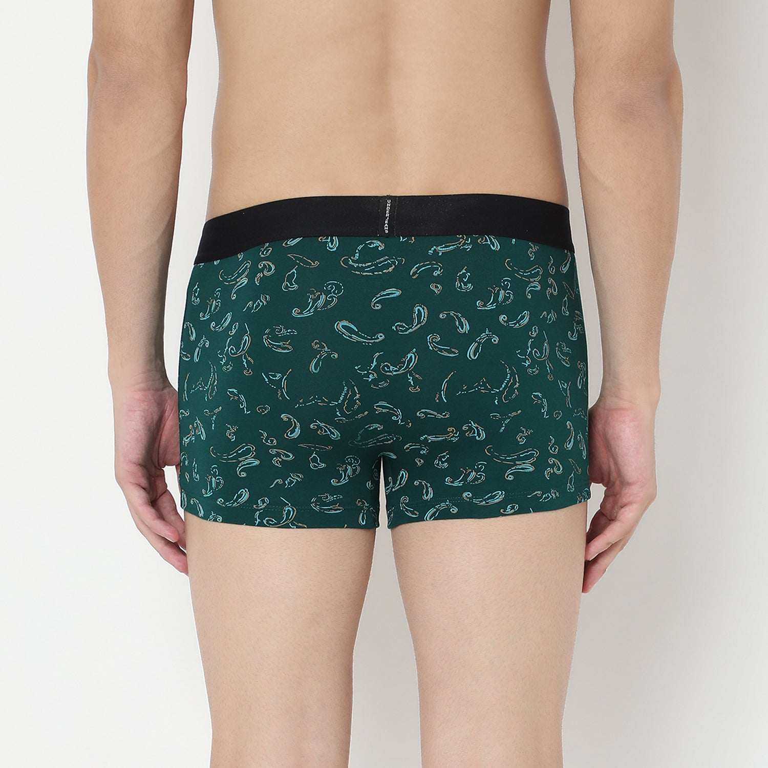 UnderJeans by Spykar Men Basic Bottle Green Ultrasoft Trunks