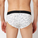 Underjeans Pack Of 2 Cotton Blend Print Mid-Rise Briefs
