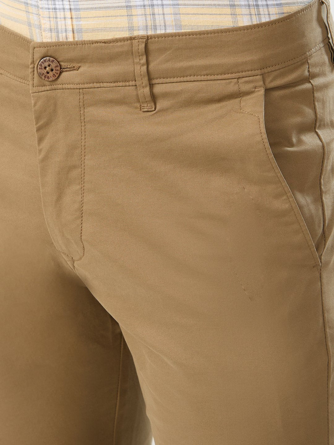 Men Trouser Slim Fit Clay Mid Rise