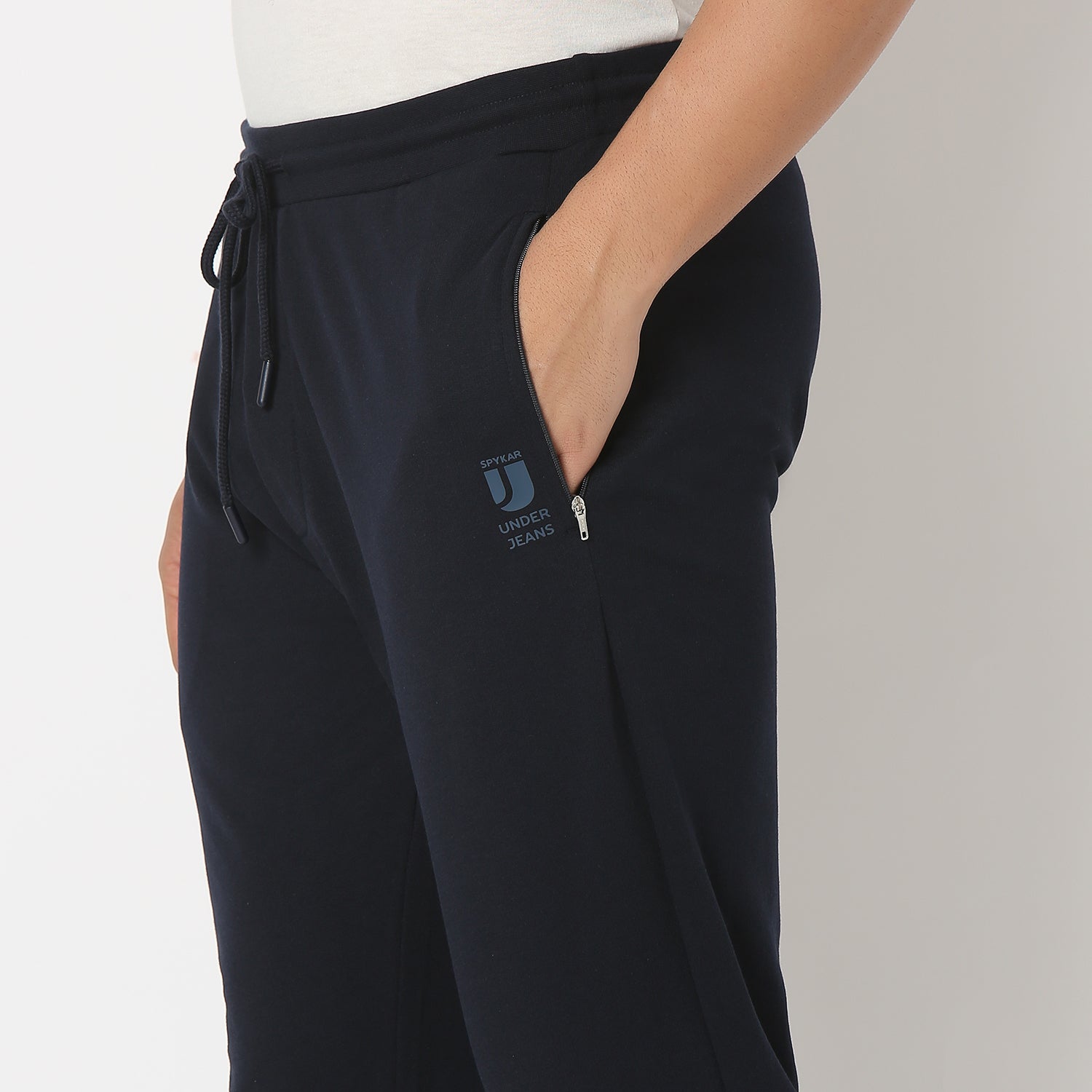 UnderJeans by Spykar Men Basic Navy1 Lounge Pants
