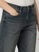 Women Amora Jeans Mom Fit Blue Mid Rise