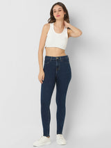 Women Emma Jeans Slim Fit Dark Blue High Rise