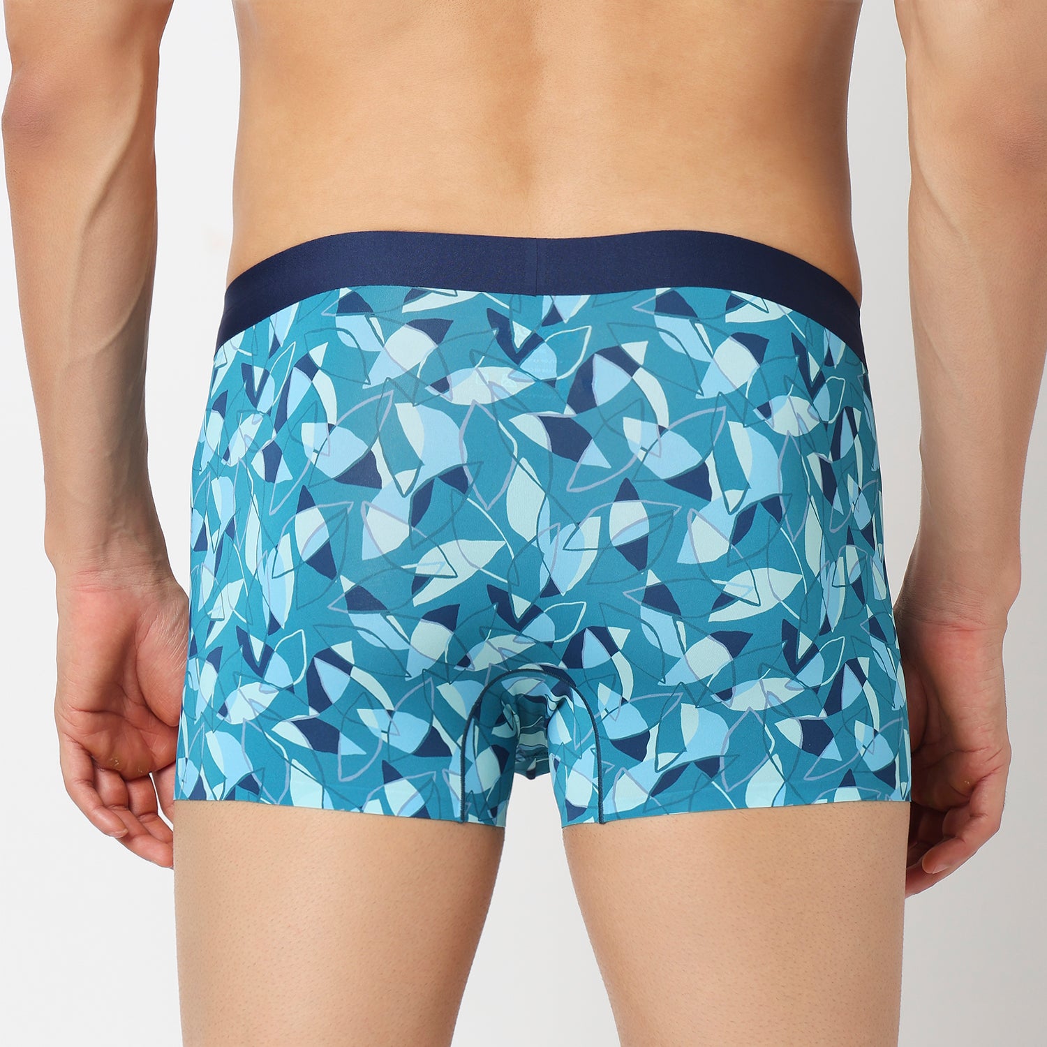 Underjeans Blue Nylon Blend Trunk