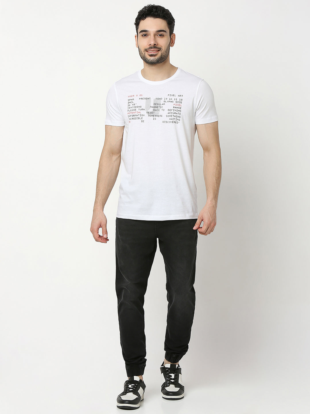 Underjeans by Spykar Men Premium White T-shirt