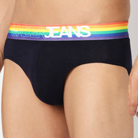 Underjeans Pack Of 2 Cotton Blend Solid Mid-Rise Briefs