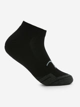 Pack Of 2 Black White Solid Mens Ankle Length Socks