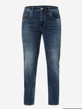 Men Jeans Comfort Fit Blue Mid Rise