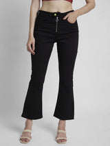 Women Elissa Jeans Boot Cut Fit Black High Rise