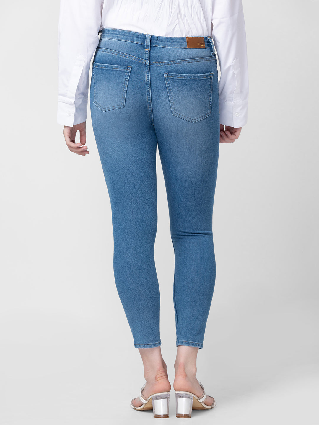 Women Jeans Super Skinny Fit Light Blue High Rise