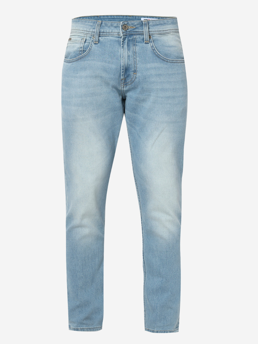Spykar Light Blue Mid Rise Slim Fit Casual Jeans For Men