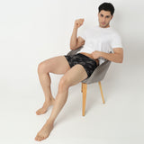 Underjeans Black Grey Regular Fit Ultrasoft Trunk