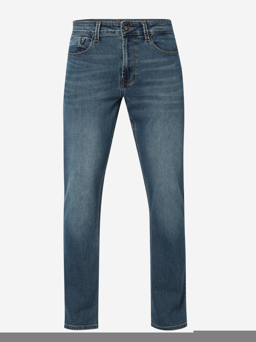 Spykar Mid Blue Mid Rise Comfort Fit Casual Jeans For Men