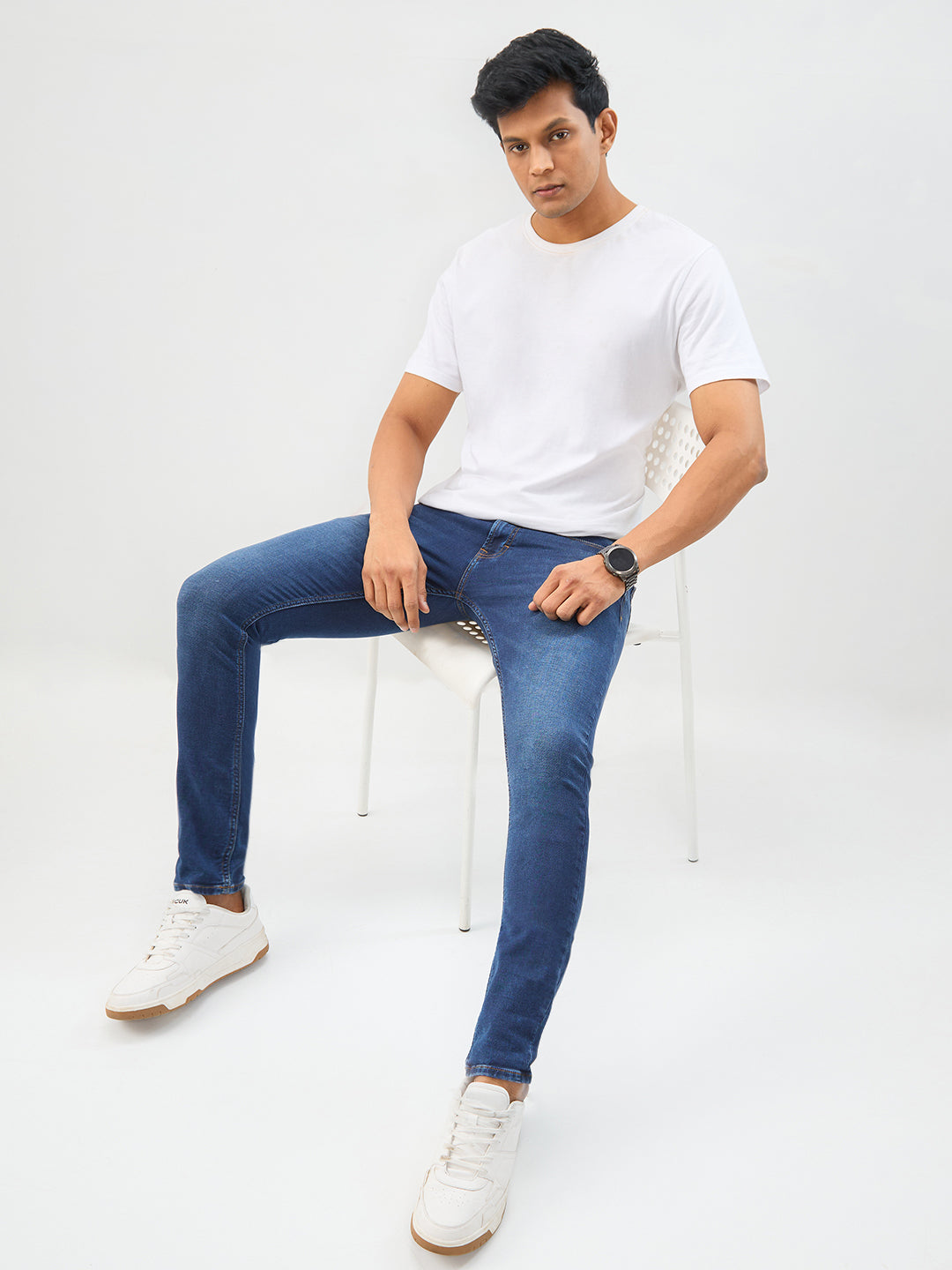 Men Diego Jeans Super Slim Fit Dark Blue Low Rise