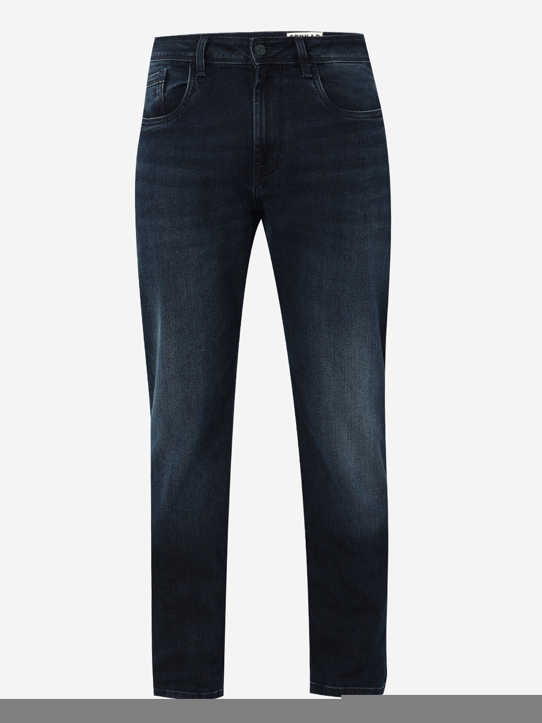 Spykar Dark Blue Mid Rise Comfort Fit Casual Jeans For Men