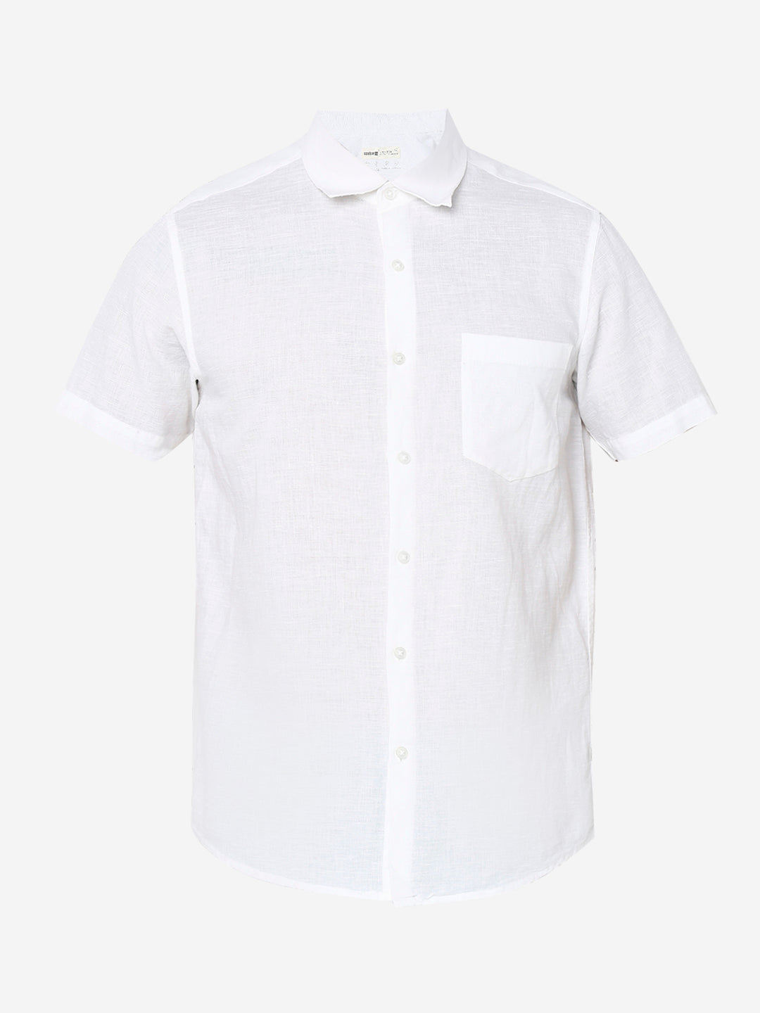 Men White Slim Fit Casual Shirt