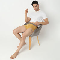 Underjeans Yellow Regular Fit Ultrasoft Trunk