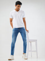 Men Diego Jeans Super Slim Fit Mid Blue Low Rise