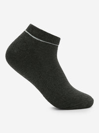 Pack Of 2 Antra White Solid Mens Ankle Length Socks