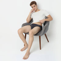 Underjeans Navy Check Ultrasoft Brief