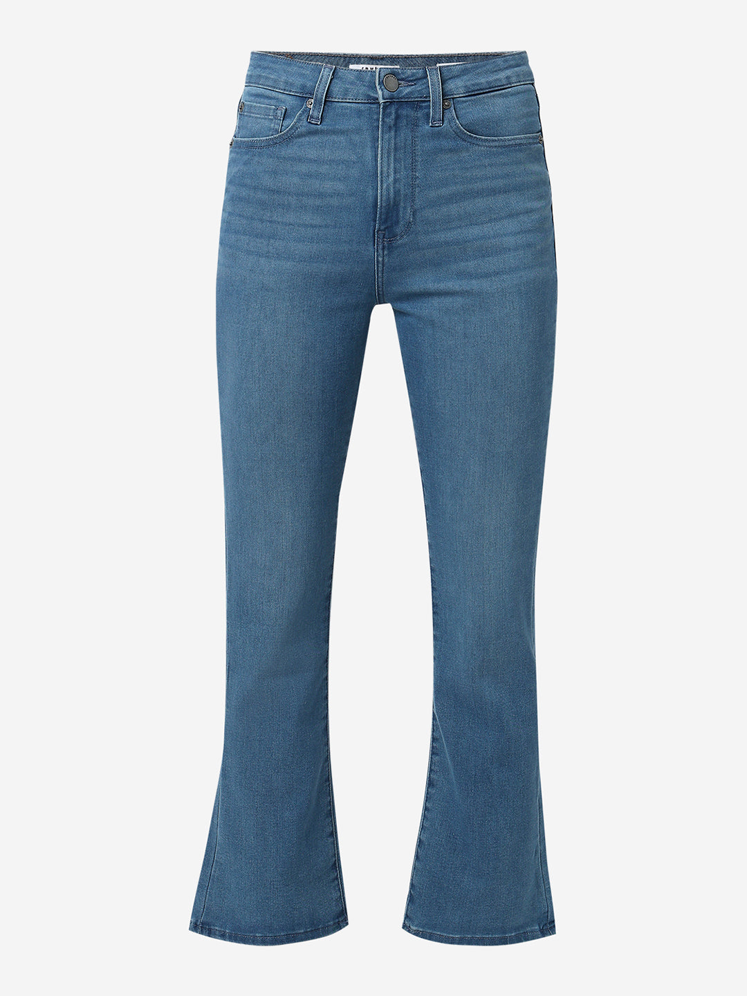 Spykar Mid Blue High Rise Boot Cut Fit Casual Jeans For Women